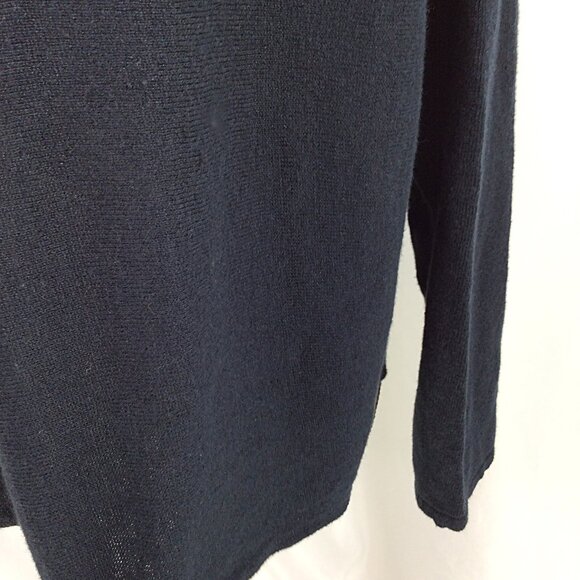 J JIll Linen Blend Open Cardigan Sweater Women's 1X (Tag) XL (Fit) Navy Blue - Picture 9 of 11